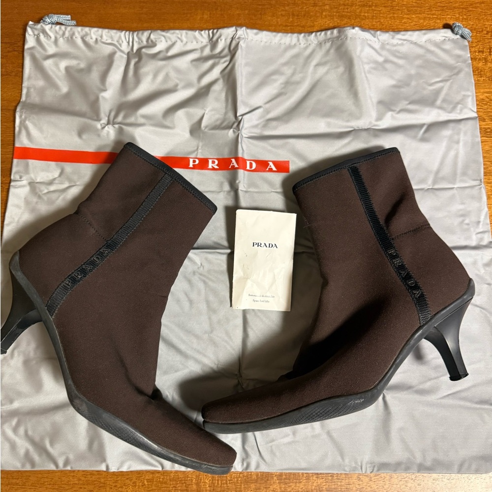 Prada Women's Brown Ankle Boots